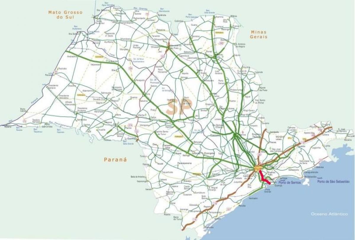Карта на Anchieta автопат - СП 150