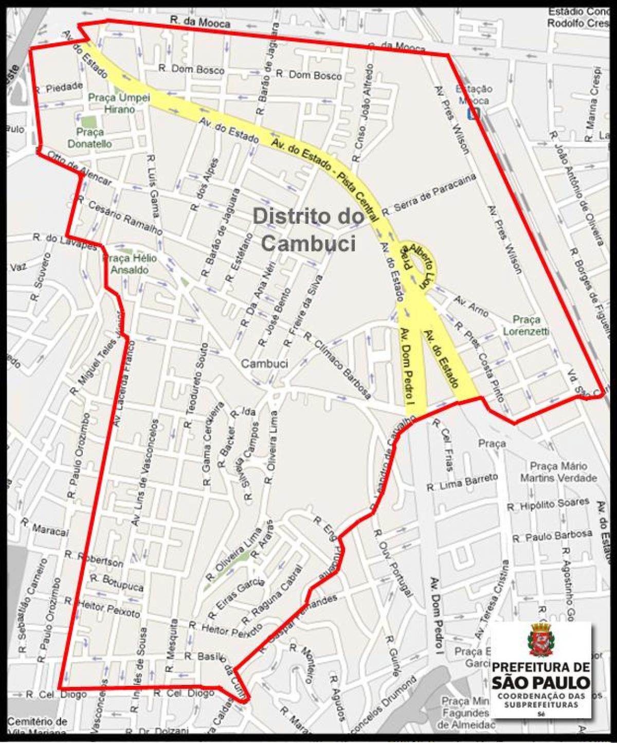 Карта на Cambuci São Паоло