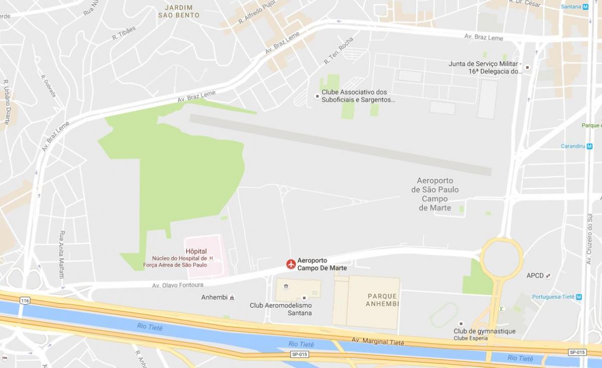 Карта на Campo de Marte аеродром