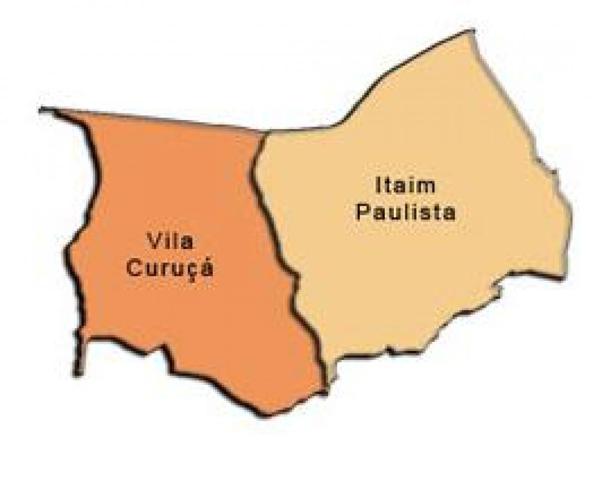 Карта на Itaim Paulista - Вила Curuçá под-префектурата