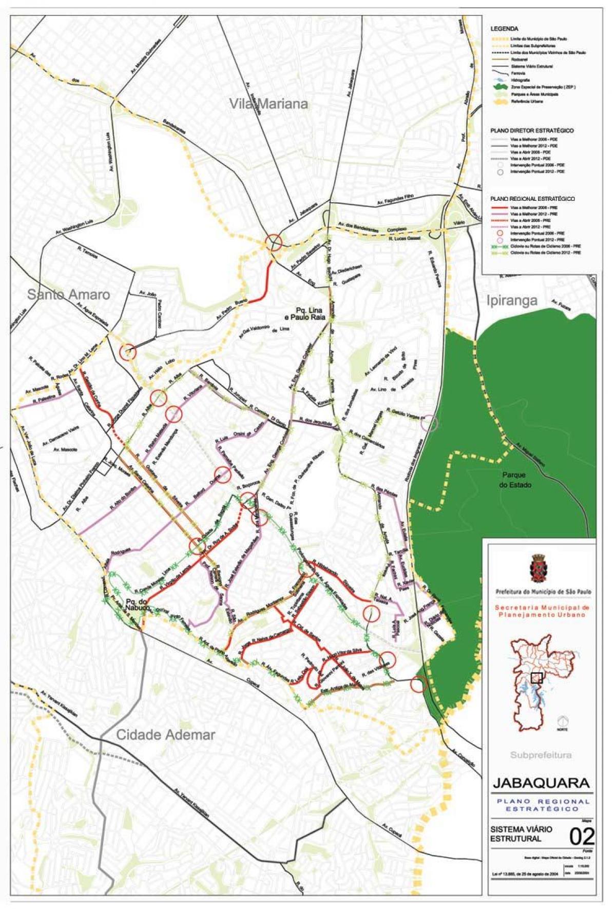 Карта на Jabaquara São Паоло - Патишта