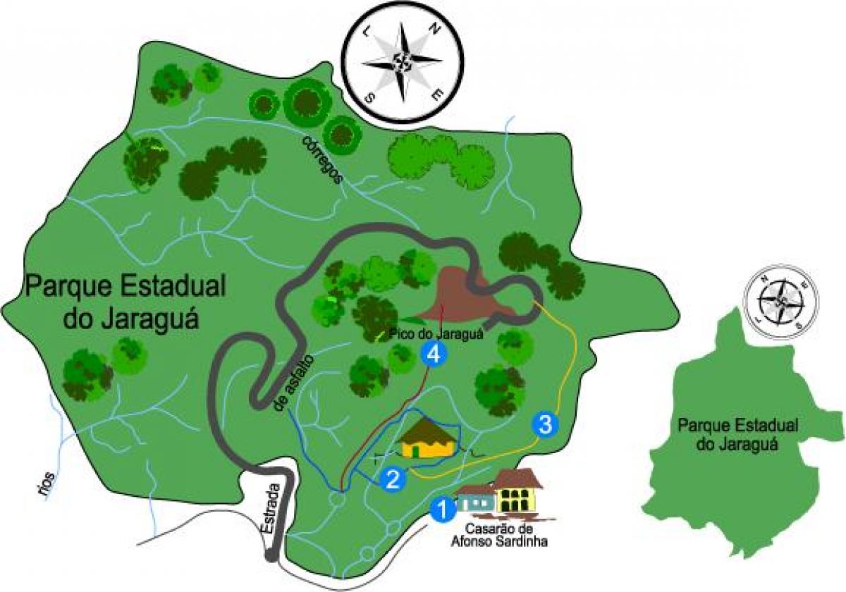 Карта на Jaraguá Парк