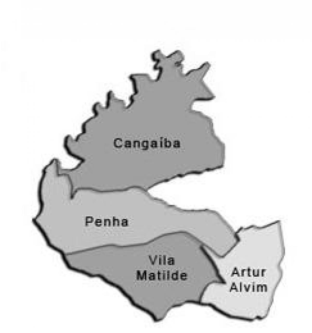 Карта на Penha под-префектурата