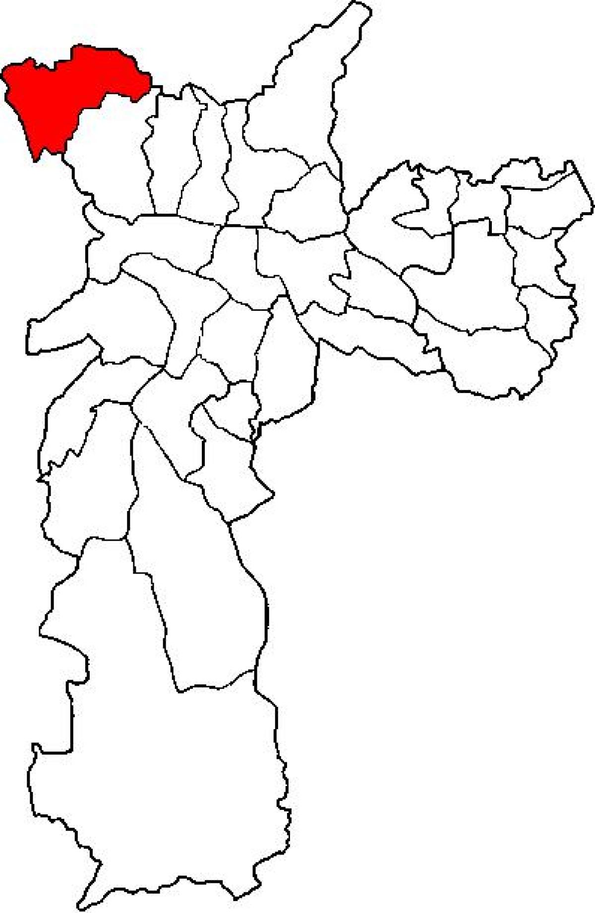 Карта на Perus под-префектурата São Паоло