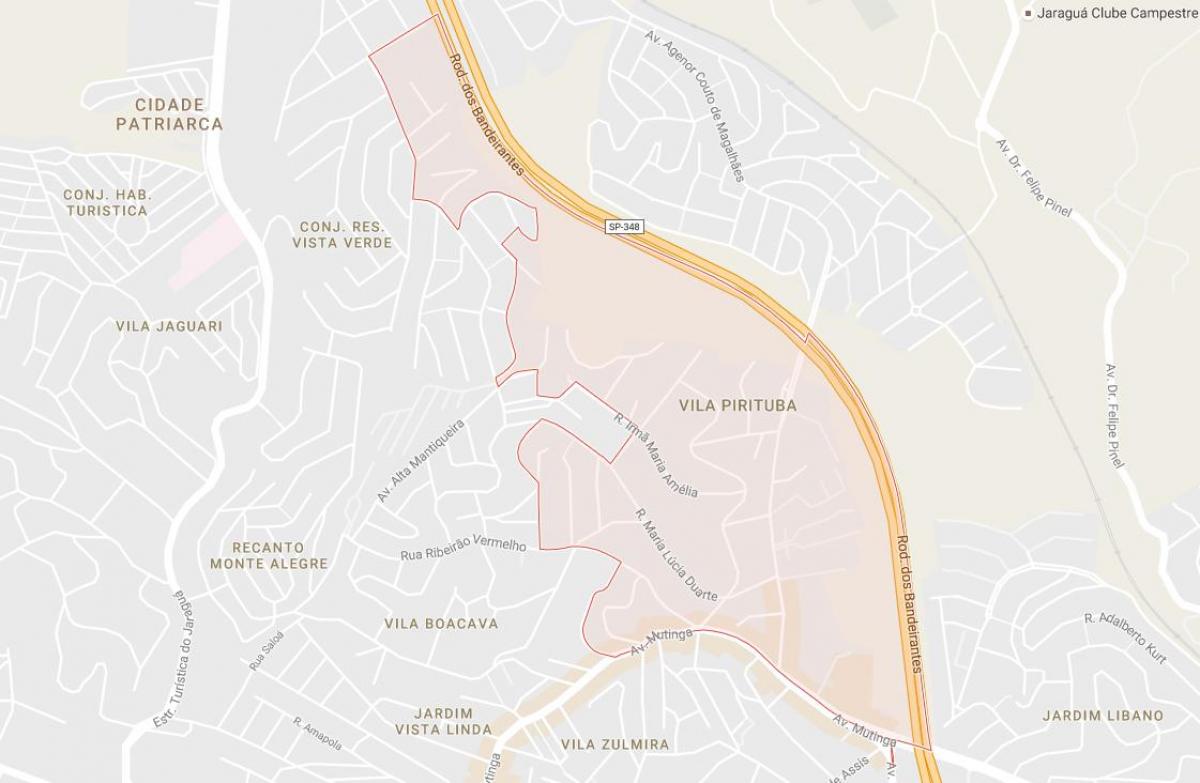 Карта на Pirituba São Паоло