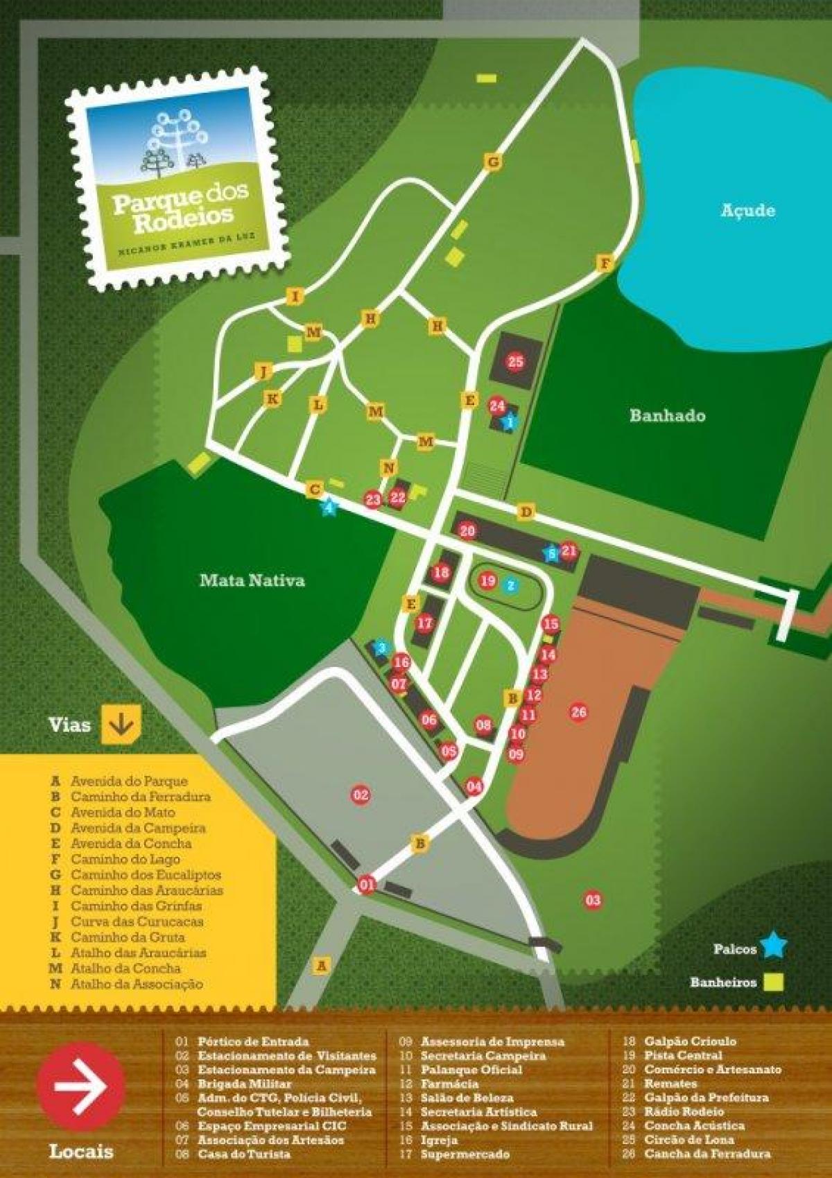 Карта на Rodeio São Паоло парк