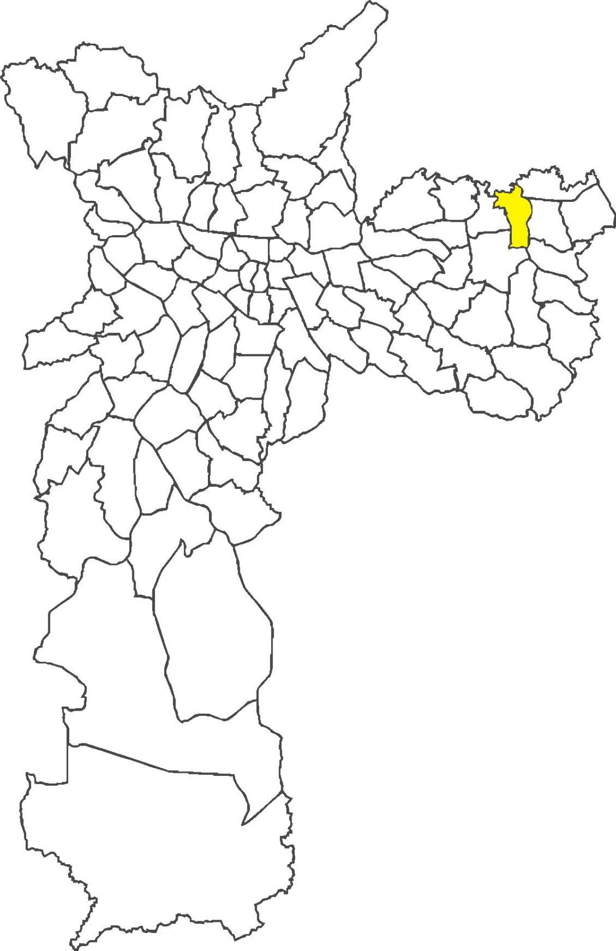 Карта на São Мигел Paulista област