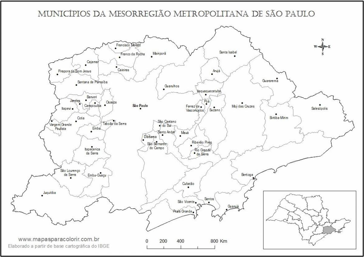Карта на São Паоло богородица