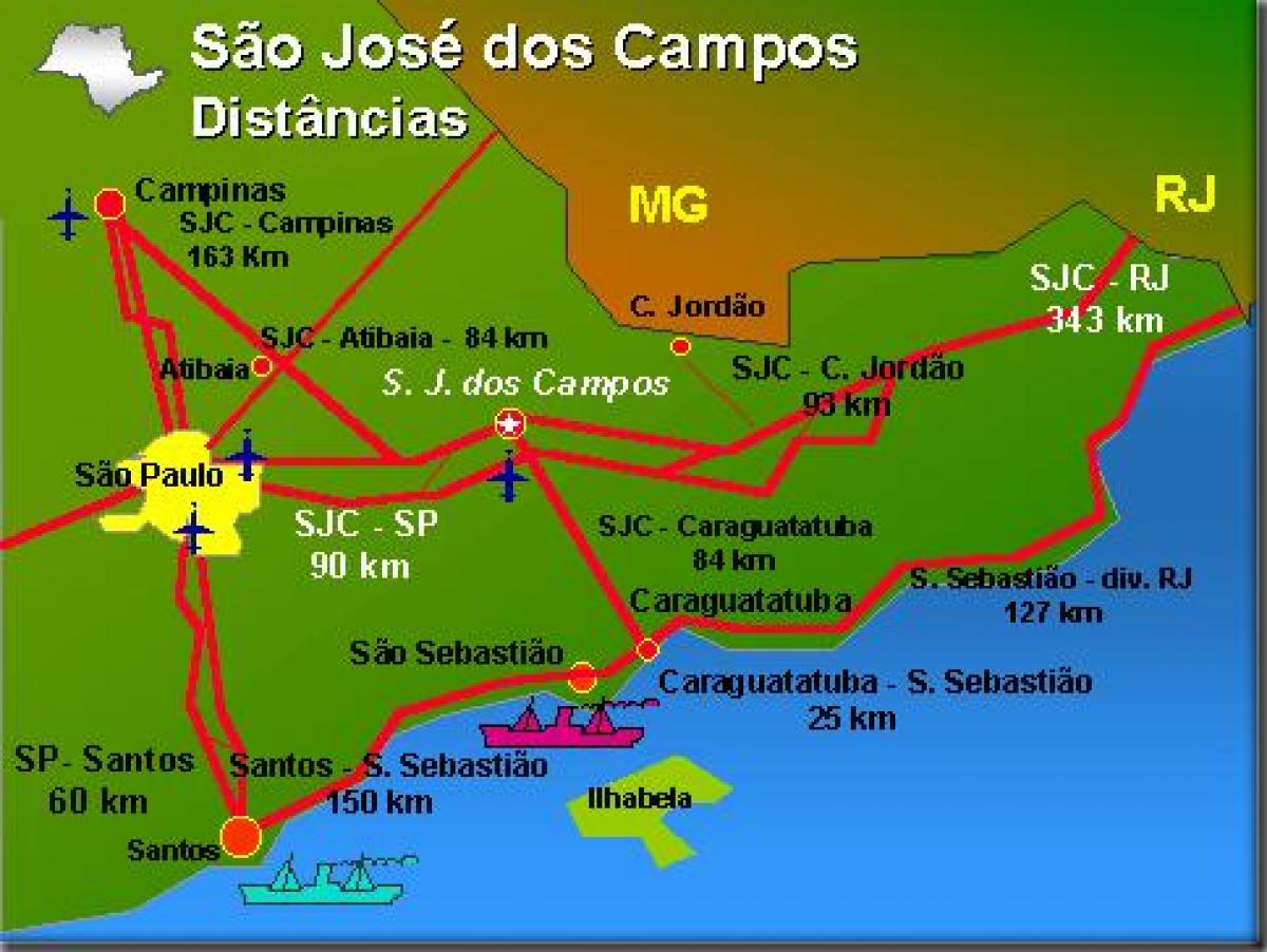 Карта на São Хозе dos Campos аеродром