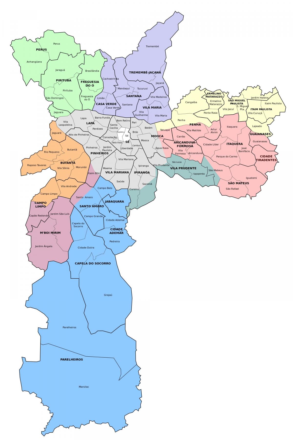 Карта на zonas СП