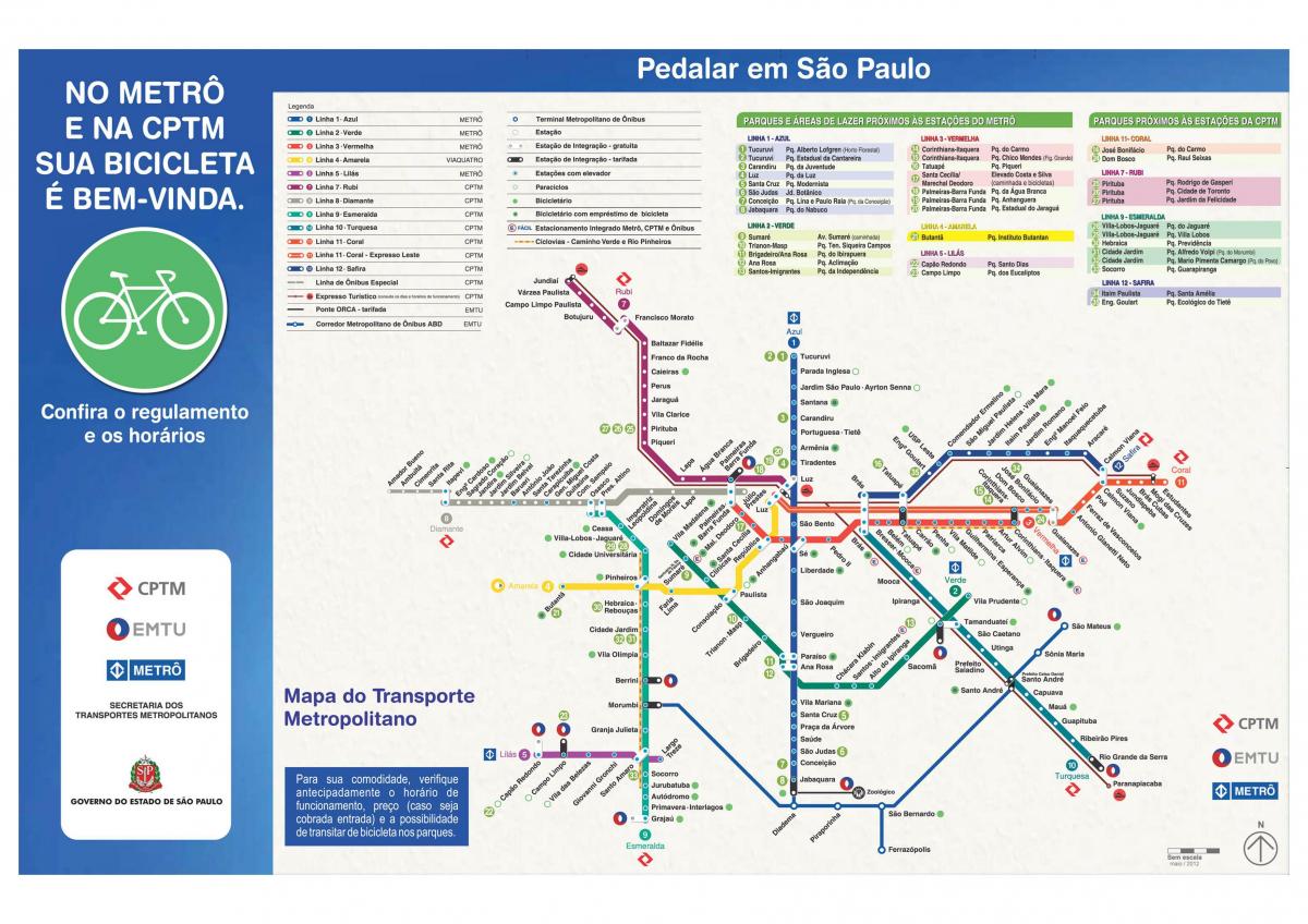 Мапа на велосипедизмот водич São Паоло