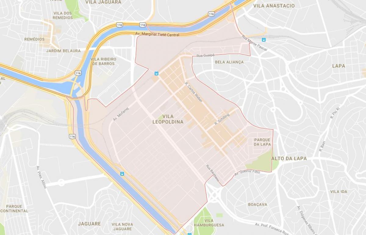 Мапа на Вила Leopoldina São Паоло