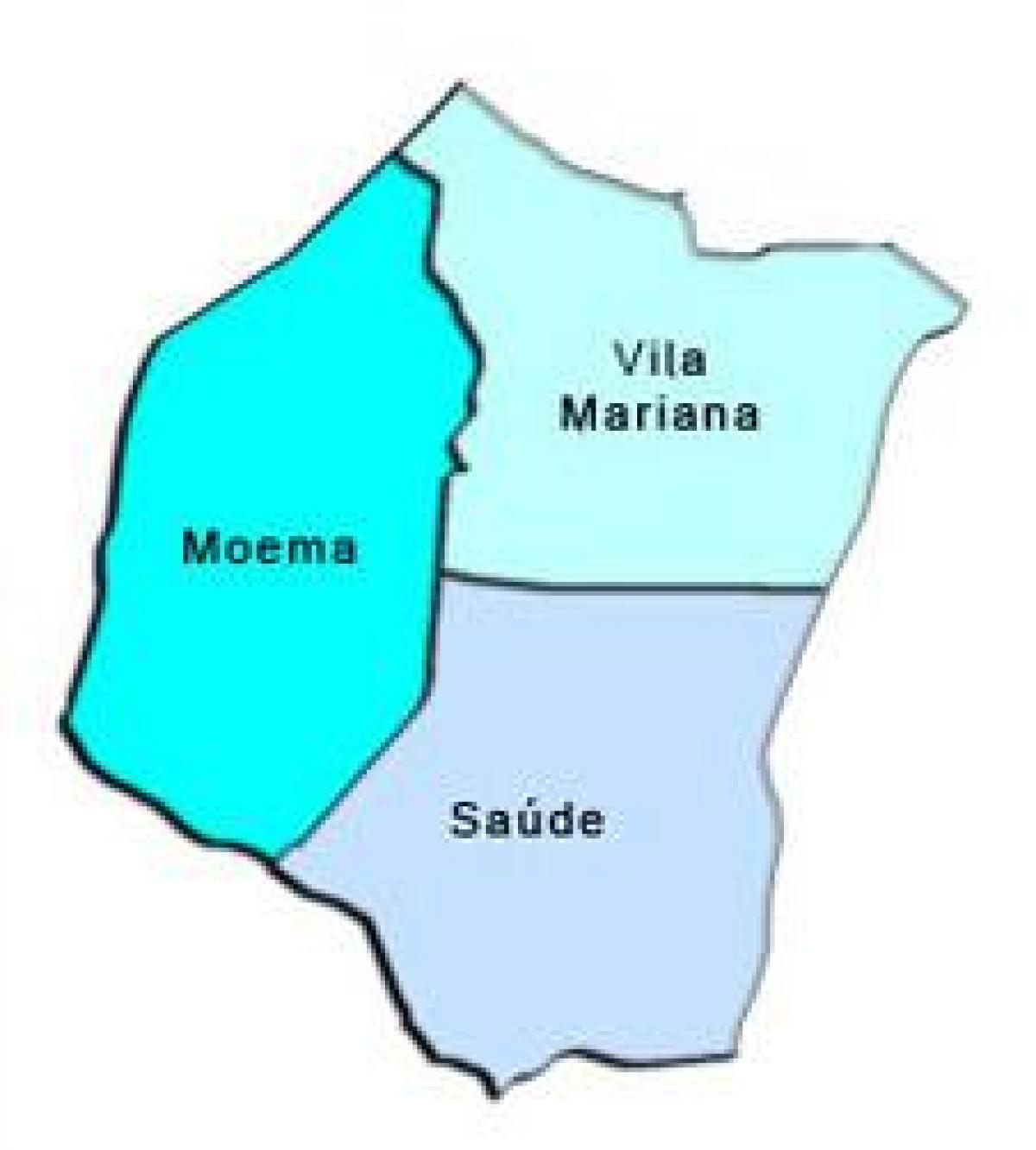 Мапа на Вила Мариана под-префектурата