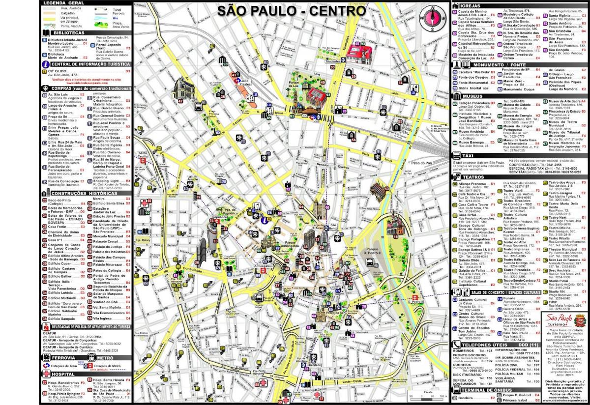 Мапа на градот São Паоло