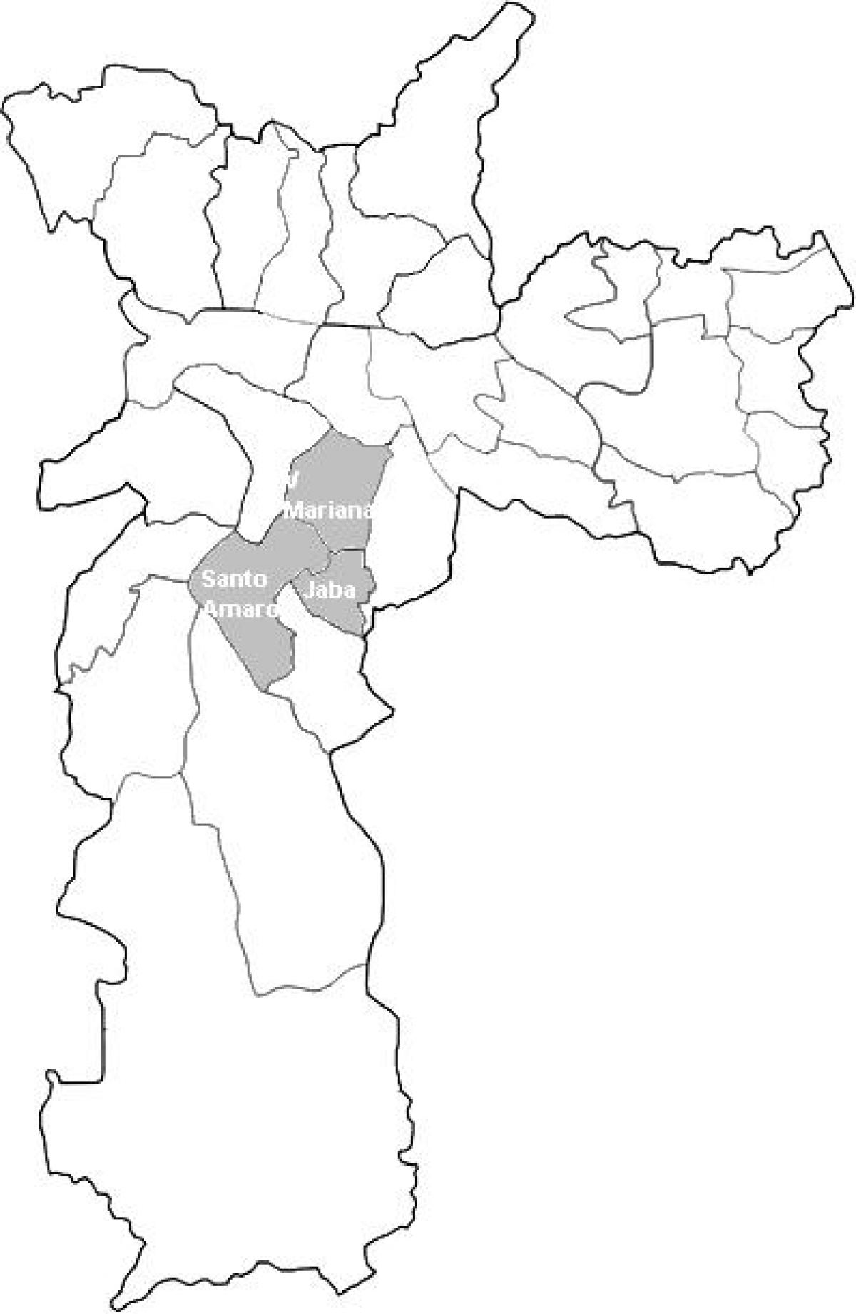 Карта на зона Centro-Sul São Паоло