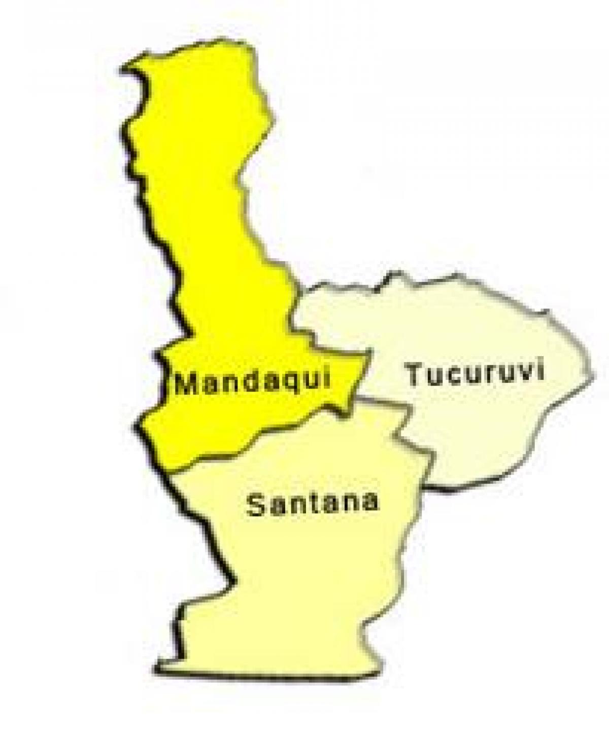 Карта на Сантана под-префектурата