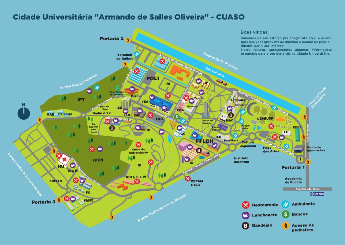 Карта на универзитетот Armando де Salles Oliveira - CUASO