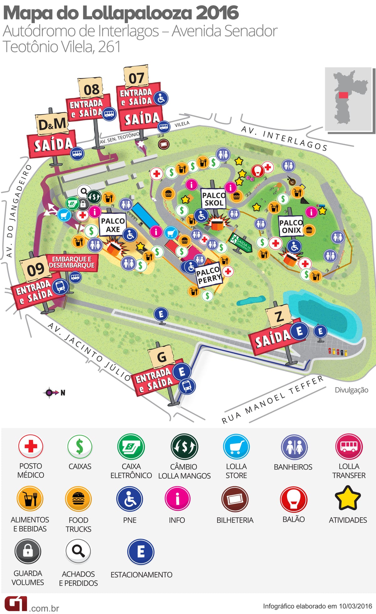 Карта на Коло на Interlagos