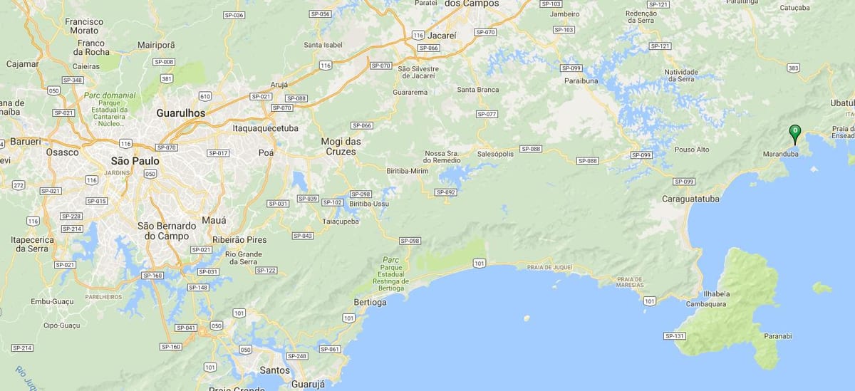 Карта на плажа Lagoinha
