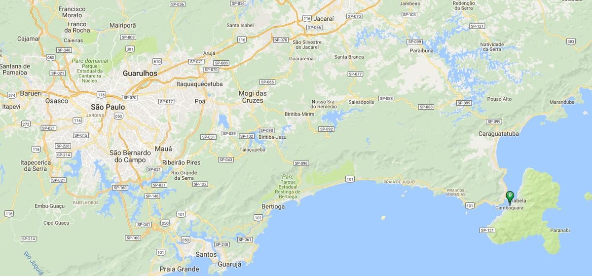 Карта на плажа Pedras Miudas