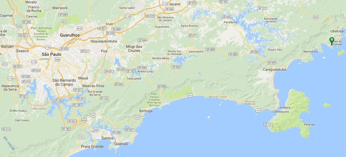 Карта на плажа Saco da Ribeira