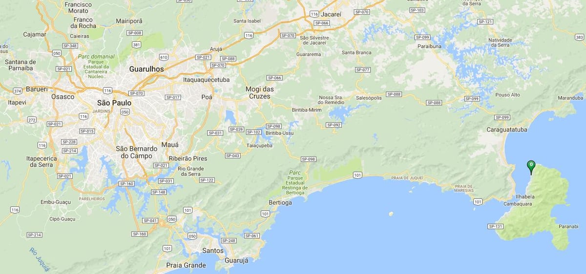 Карта на плажа Siriúba