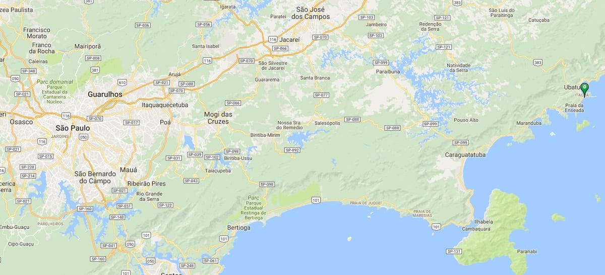 Карта на плажа Tenório