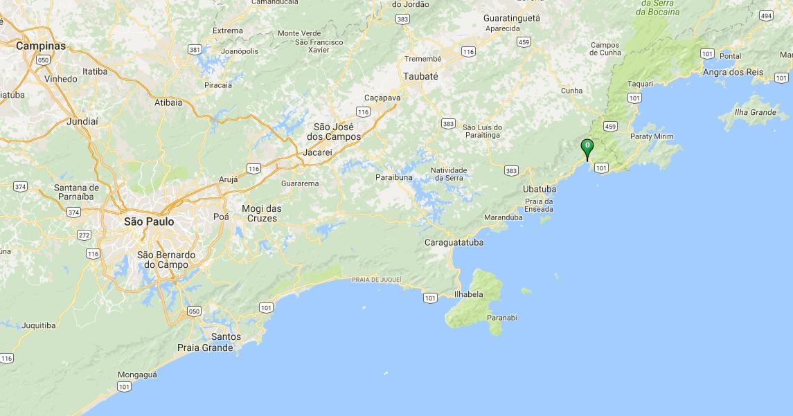 Карта на плажа Ubatumirim