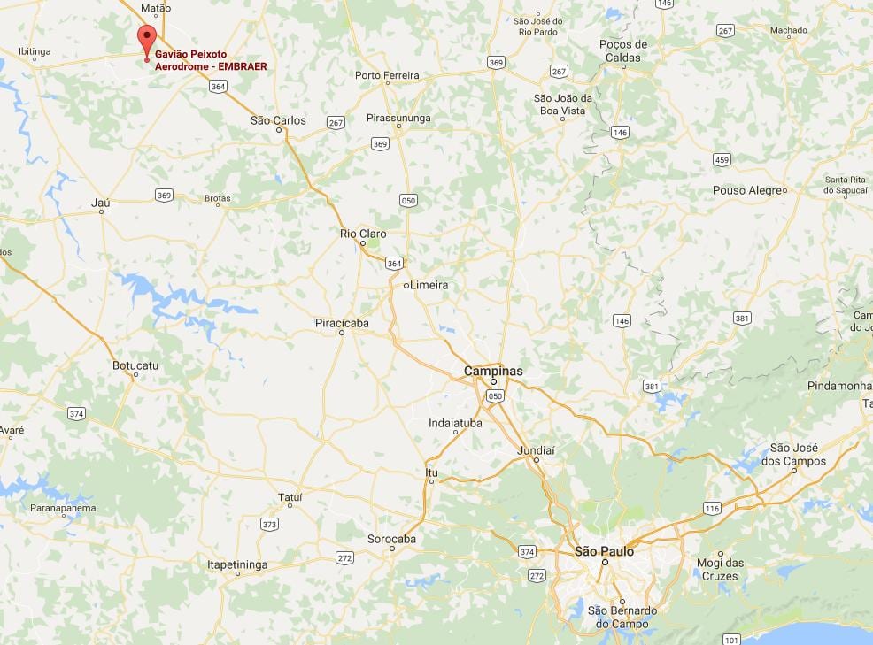 Карта на aerodrome Gavião Peixoto