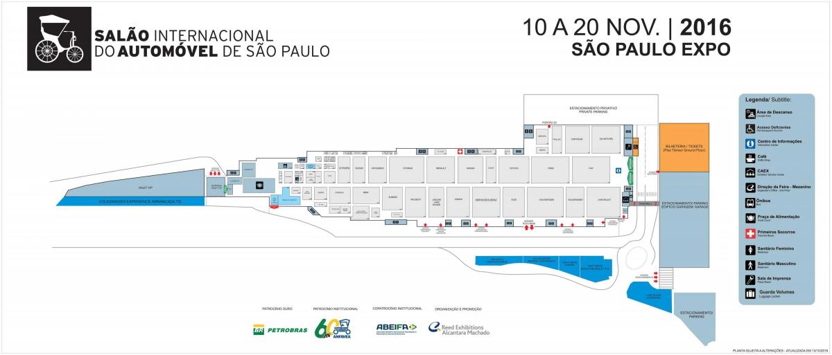 Карта на auto show São Паоло