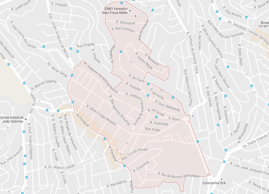 Карта на Brasilândia São Паоло