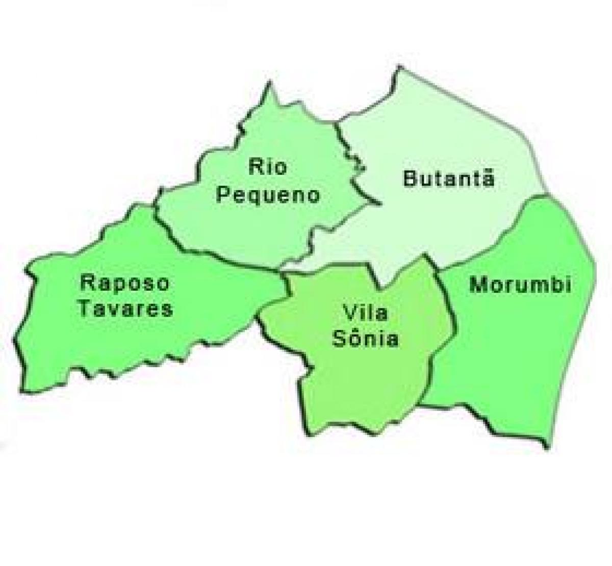 Карта на Butantã под-префектурата