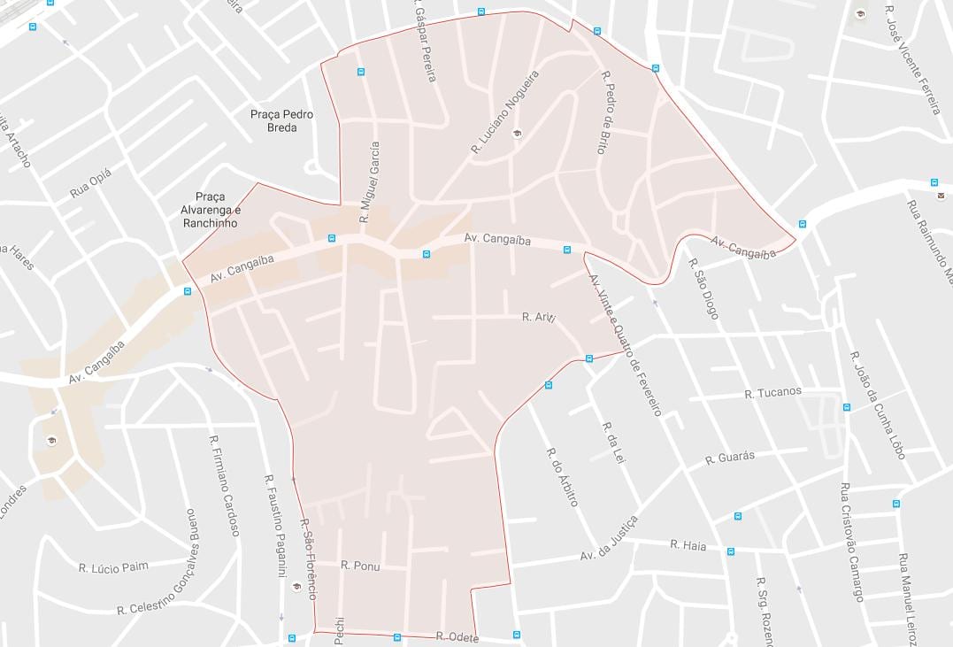 Карта на Cangaíba São Паоло