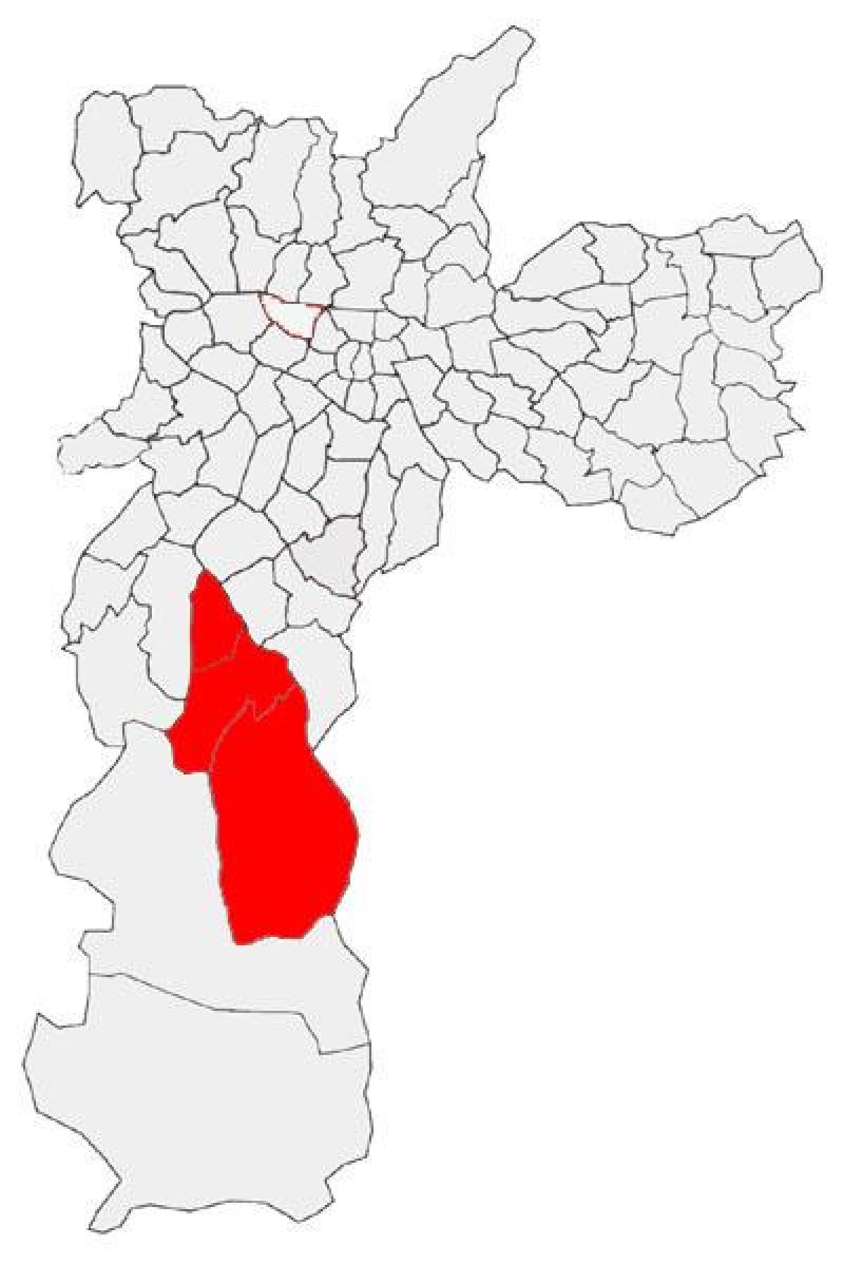 Карта на Capela не Socorro под-префектурата São Паоло