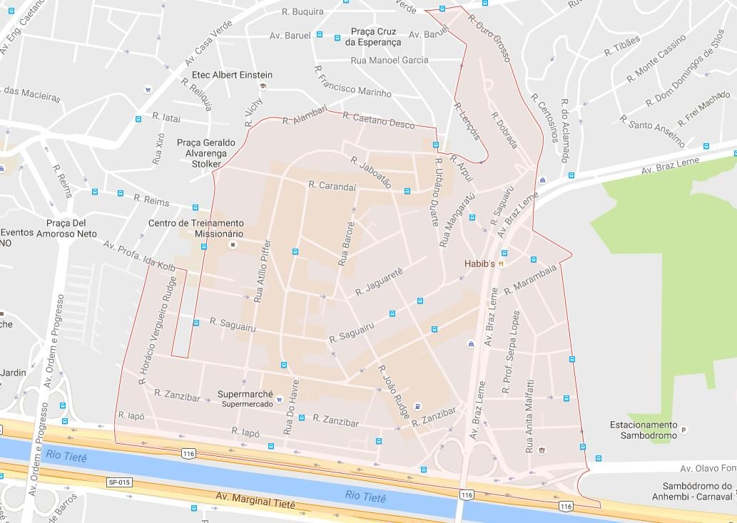 Карта на Каса Верде São Паоло