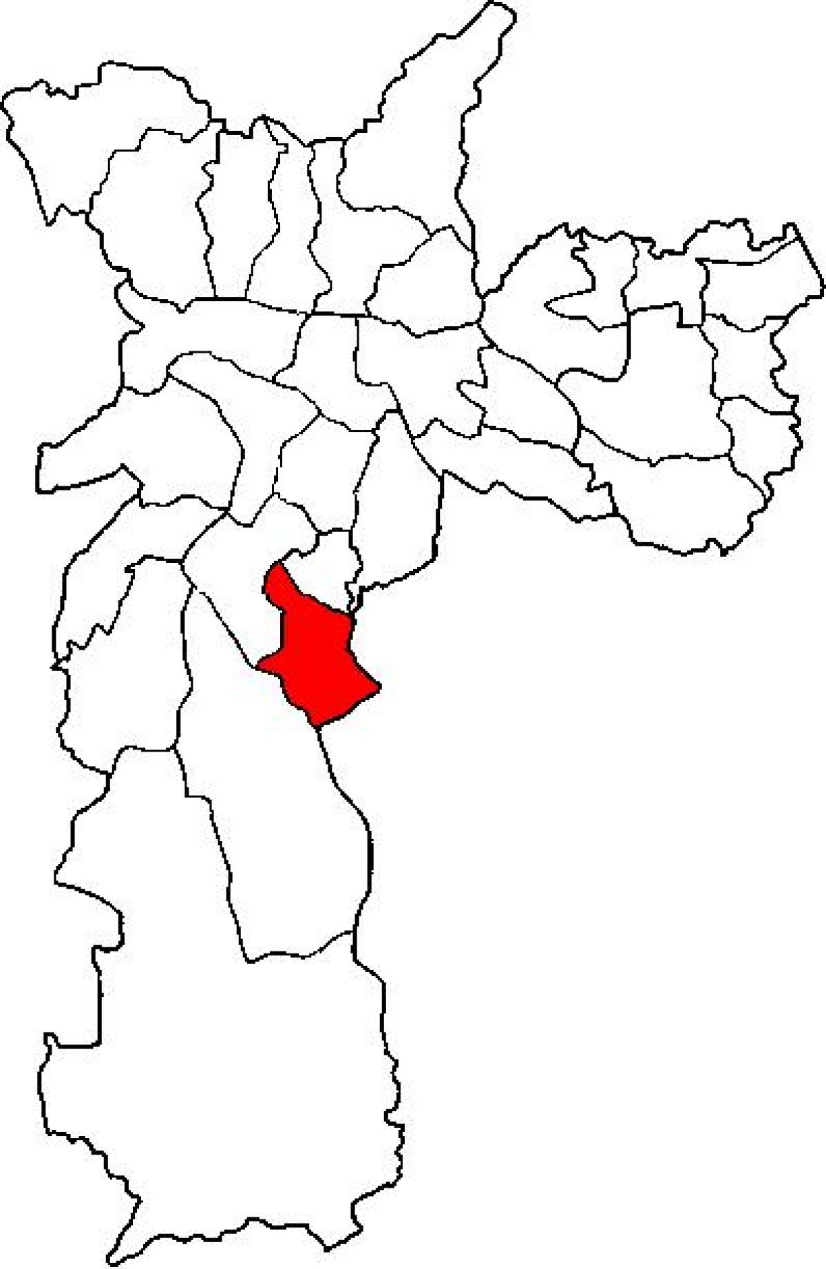 Карта на Cidade Ademar под-префектурата São Паоло