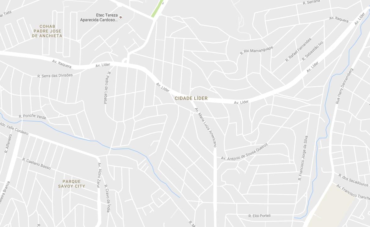 Карта на Cidade Líder São Паоло