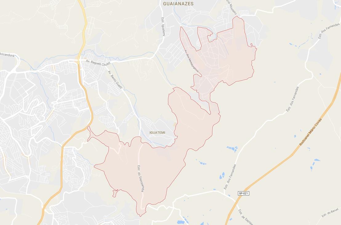 Карта на Cidade Tiradentes São Паоло