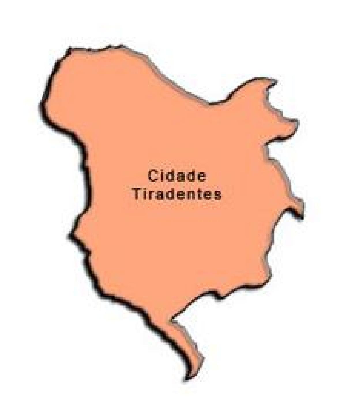 Карта на Cidade Tiradentes под-префектурата