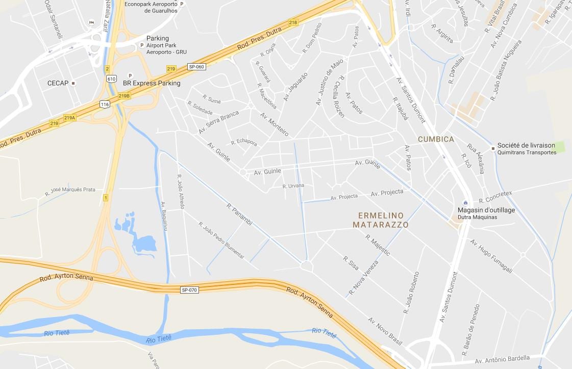 Карта на Ermelino Matarazzo São Паоло