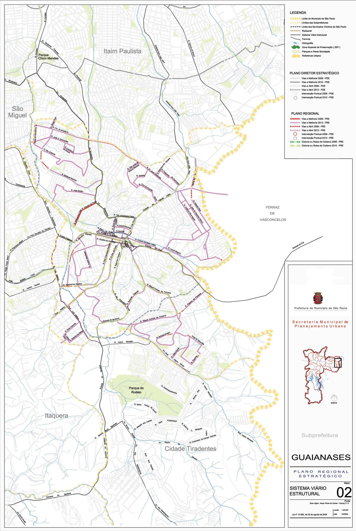 Карта на Guaianases São Паоло - Патишта