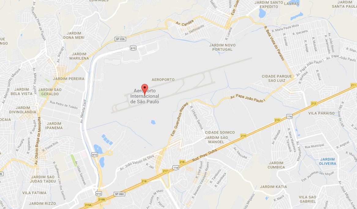 Карта на Guarulhos аеродром