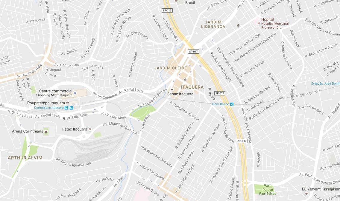 Карта на Itaquera São Паоло