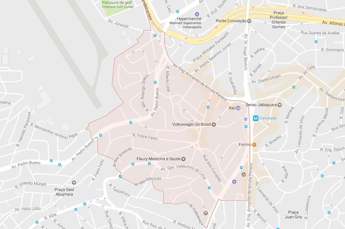 Карта на Jabaquara São Паоло
