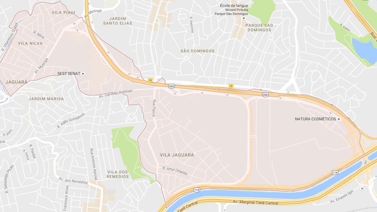Карта на Jaguara São Паоло