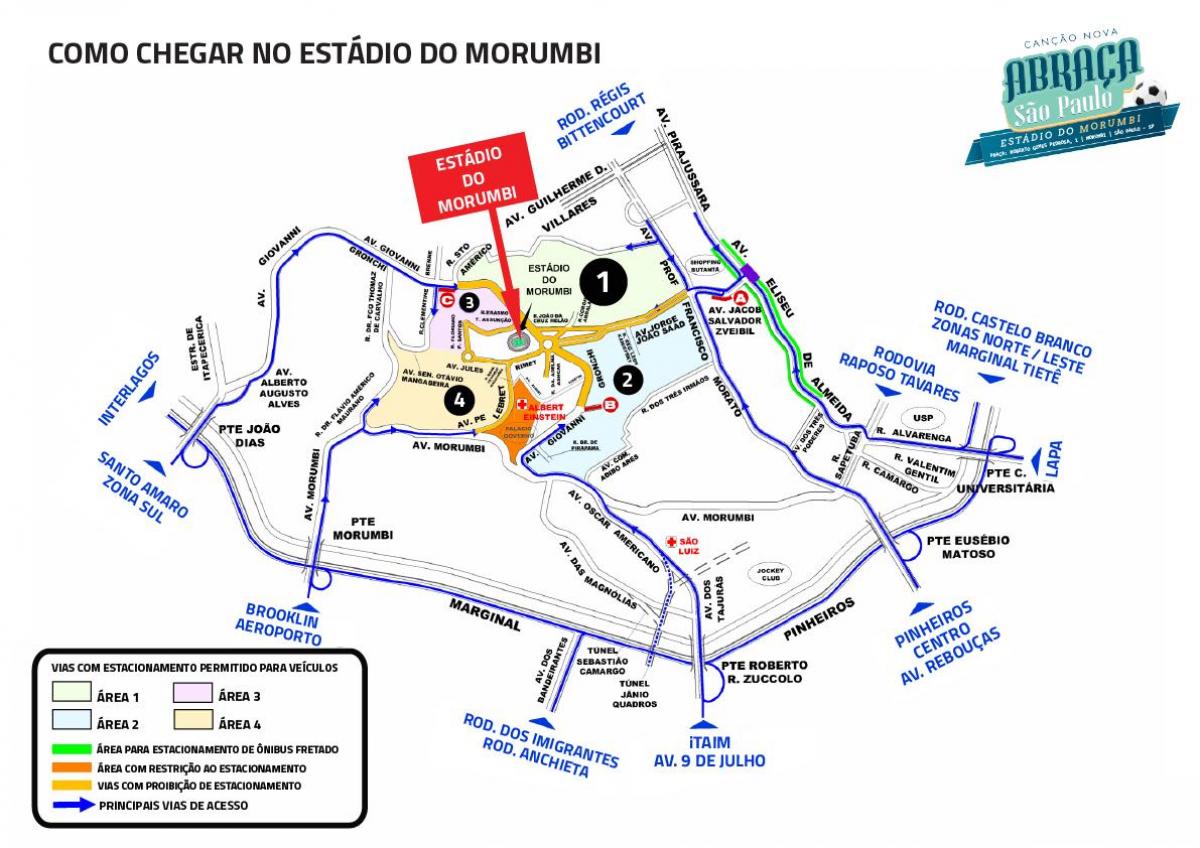 Карта на Morumbi стадионот