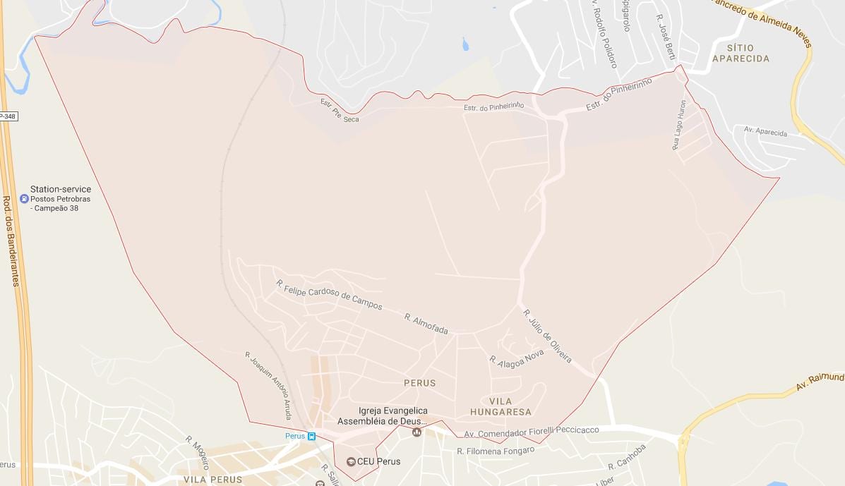 Карта на Perus São Паоло