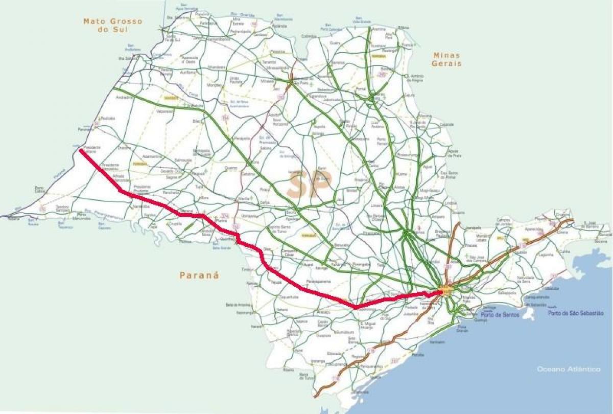 Карта на Raposo Tavares автопат - СП 270