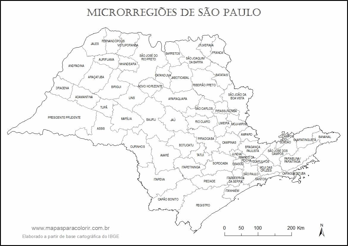 Карта на São Паоло богородица - микро-региони