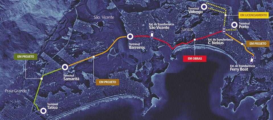 Карта на Sistema Integrado Metropolitano - SIM